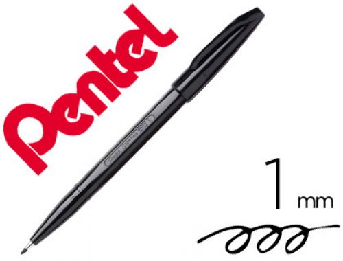 Caneta pentel com ponta de fibra sign pen na cor preto , Pentel , 152514 , 4902506975676